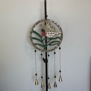 Handcrafted Hummingbird Wind Chime – Glass Beaded Boho Decor